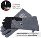 Fireplace Gloves Fire Heat Resistant: Grey 16IN - Fireproof Leather for Fireplace Fire Pit Wood Stove Campfire Furnace BBQ Grill Stick Mig Welding Welder Gear - One Size 662℉