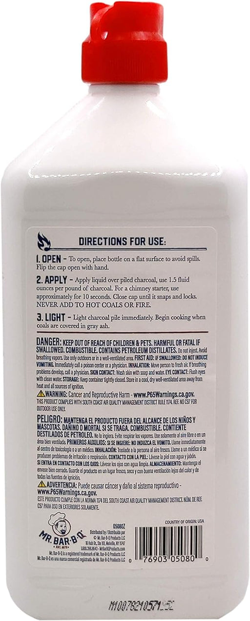 2 X 1 Quart Bottle Charcoal Lighter Fluid, Perfect for Starting Outdoor Charcoal & Wood Fires, BBQ Grill, Grilling Essentials by