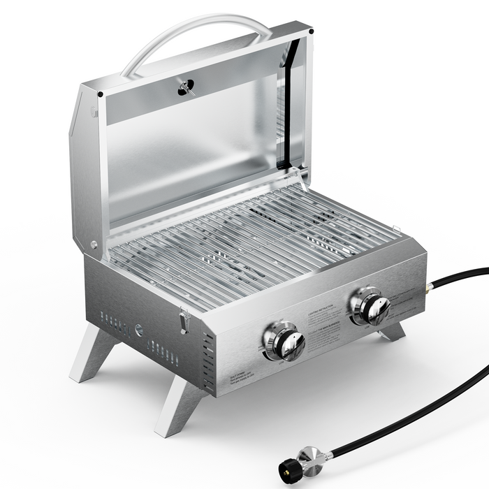 Thor Kitchen Two Burner Stainless Steel Portable BBQ Barbecue Grill