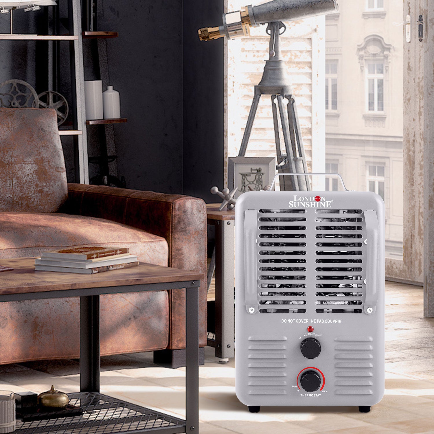 London Sunshine Milkhouse Utility Electric Portable Heater with Steel Body and Thermostat
