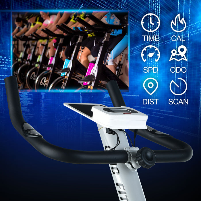 CMC Exercise Stationary Spin Bike Leisure Magnetic Bike Exercise Trainer