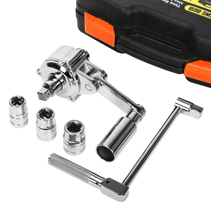 CMC Torque Multiplier Lug Nut Labour Saving Wrench Set with Case -Wheel Removal Kit
