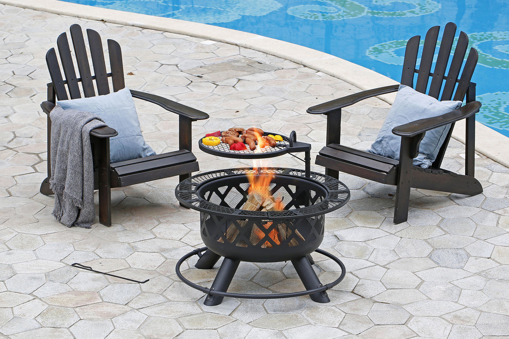 Shinerich - 24” Fire Pit with Regular Grill