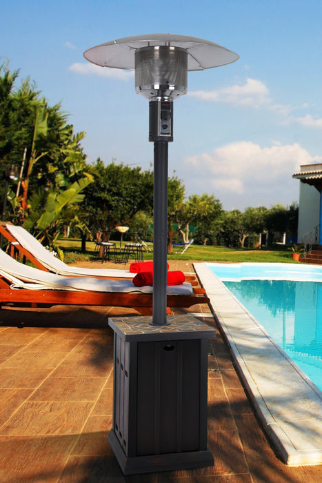 Shinerich - Patio Heater with Tile Tabletop